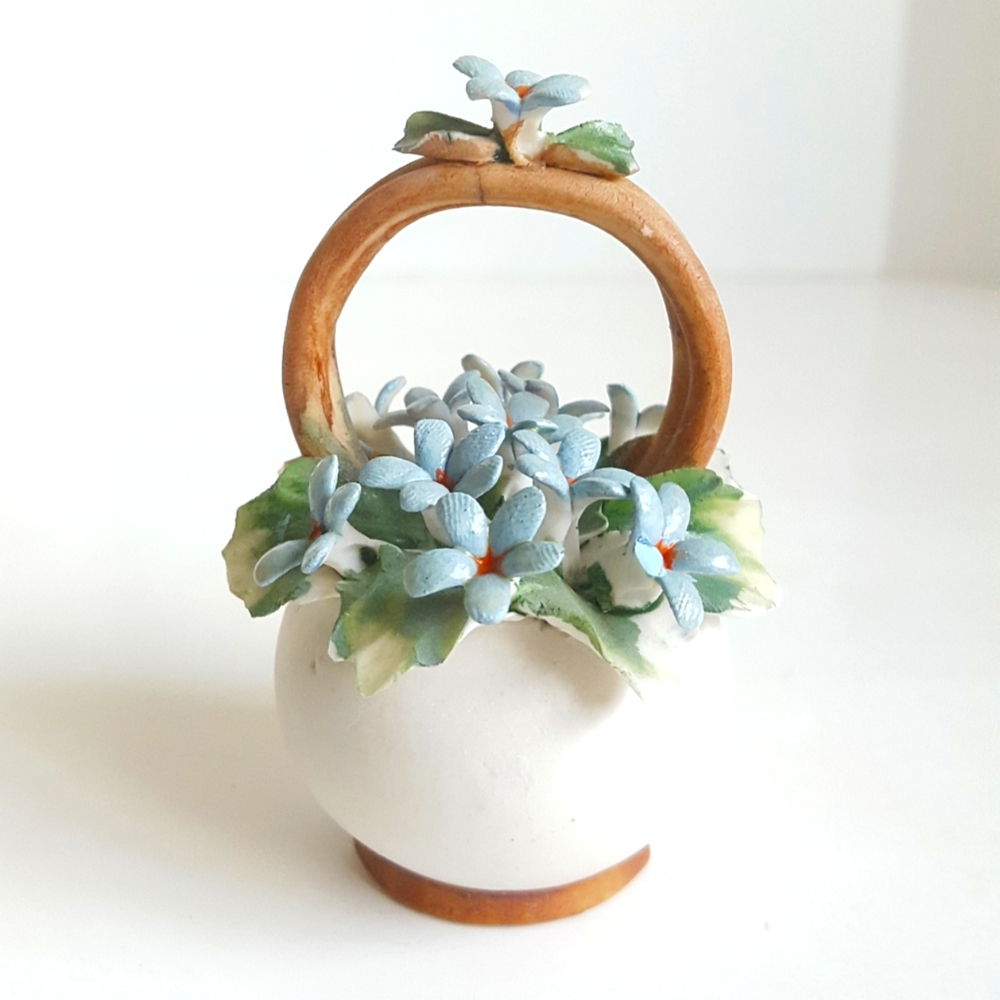 Campodimonte Porcelain Flower Basket Handcrafted in Italy 🥇